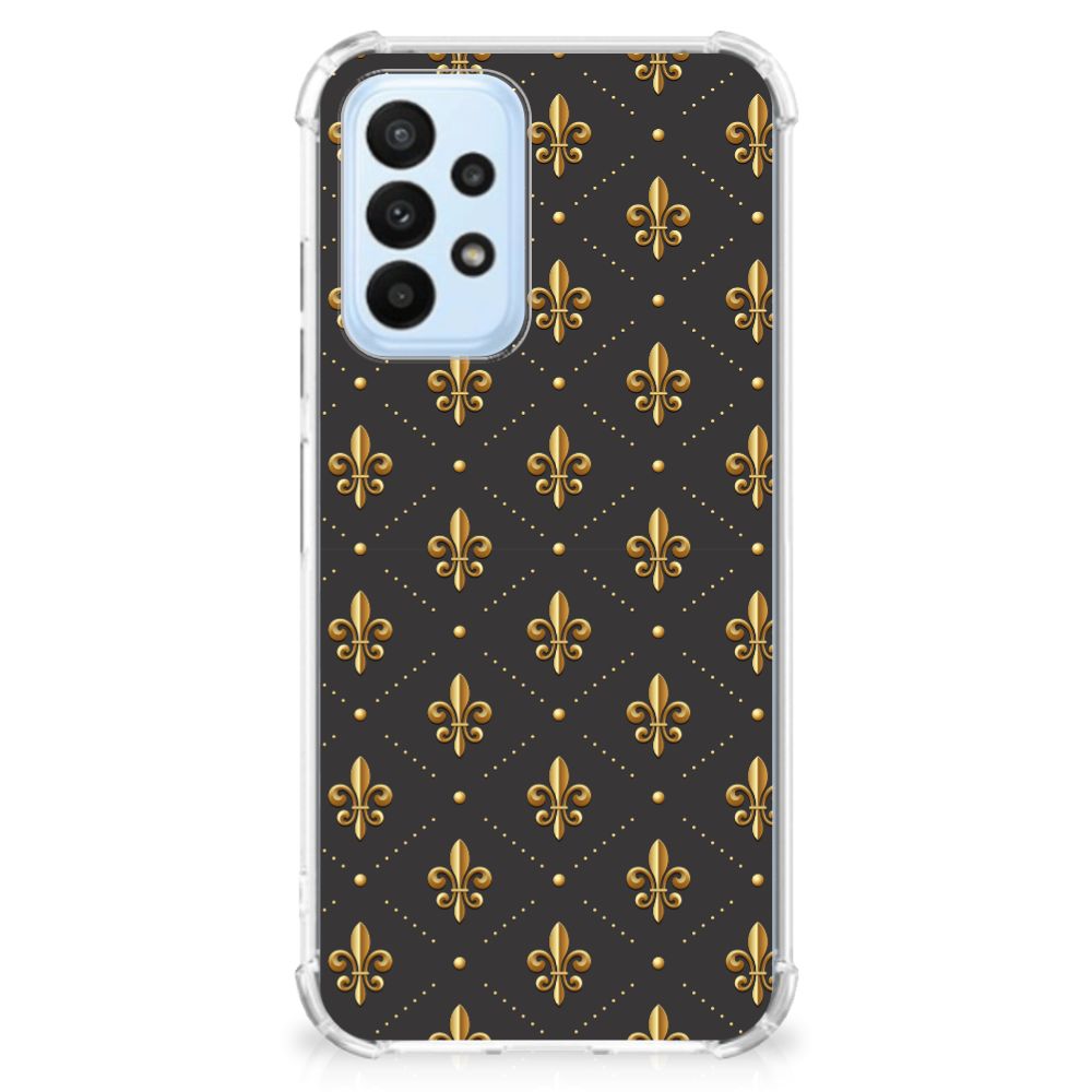 Samsung Galaxy A23 Doorzichtige Silicone Hoesje Franse Lelie - B2C Telecom