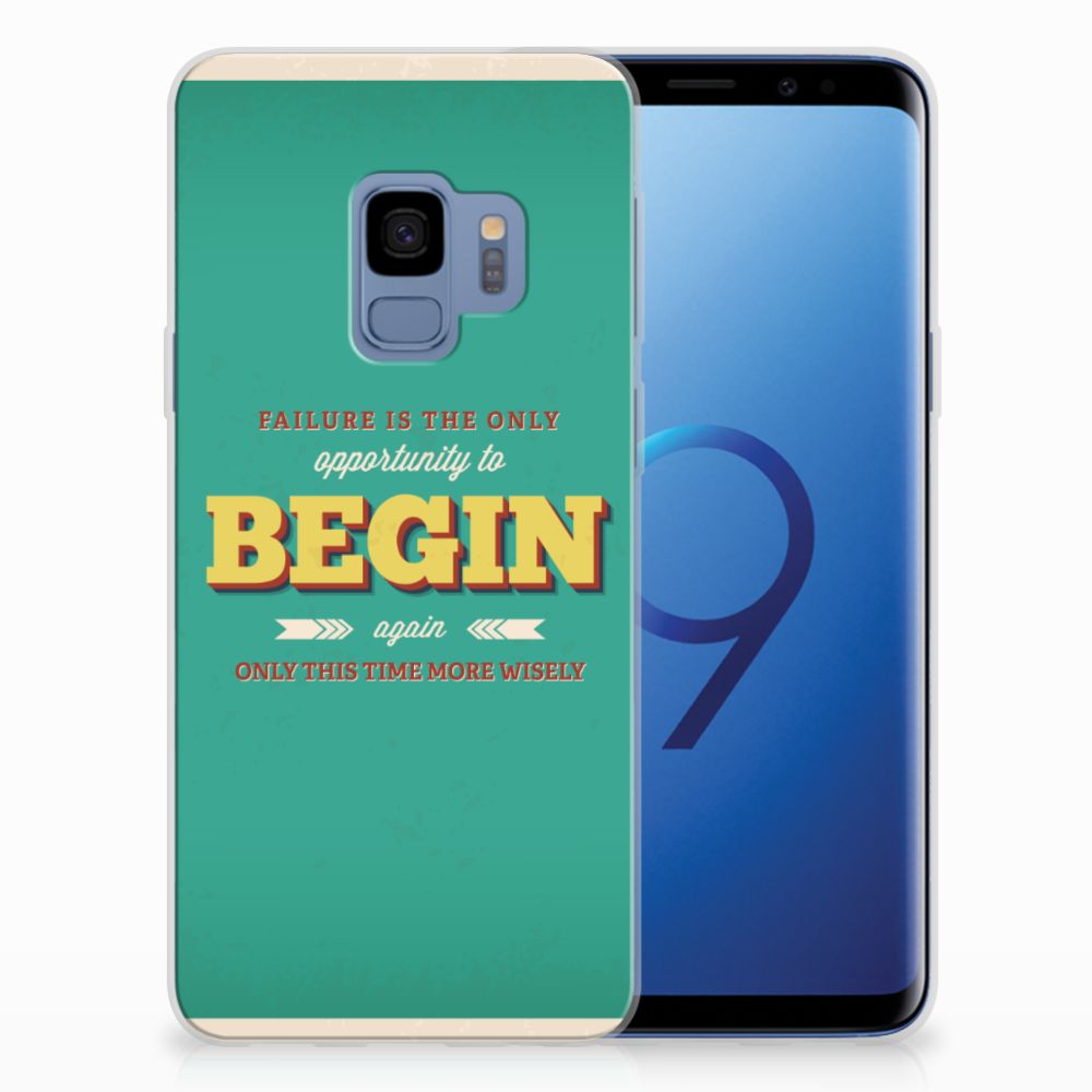 Samsung Galaxy S9 Siliconen hoesje met naam Quote Begin