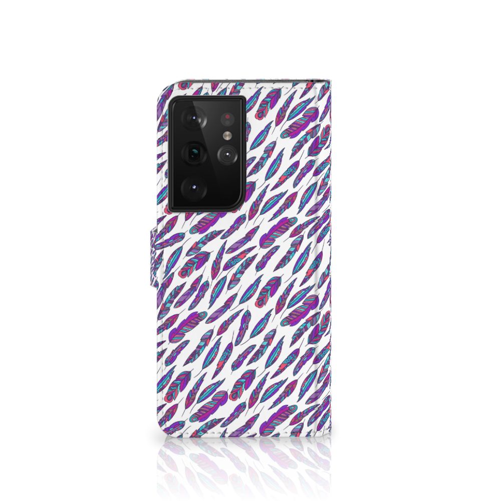 Samsung Galaxy S21 Ultra Telefoon Hoesje Feathers Color
