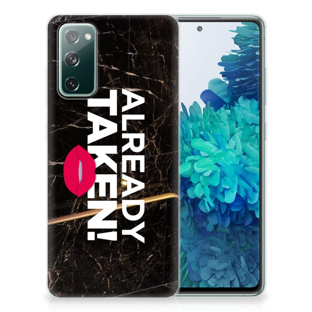Samsung Galaxy S20 FE Siliconen hoesje met naam Already Taken Black