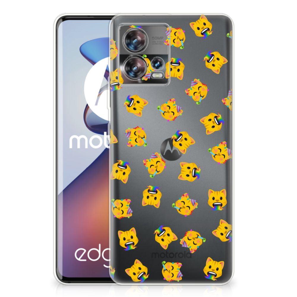 TPU bumper voor Motorola Edge 30 Fusion Katten Emojis B2C Telecom