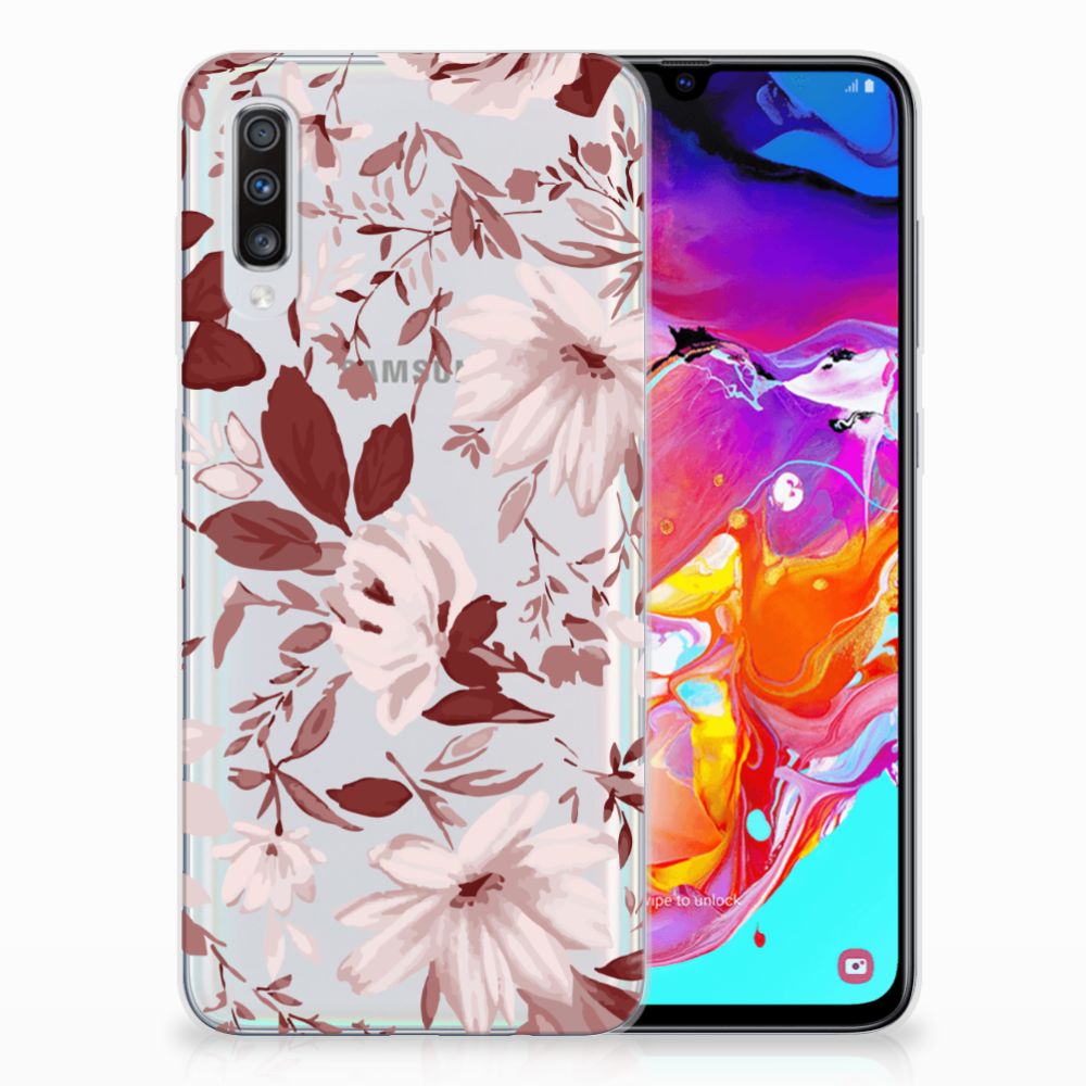 Hoesje maken Samsung Galaxy A70 Watercolor Flowers