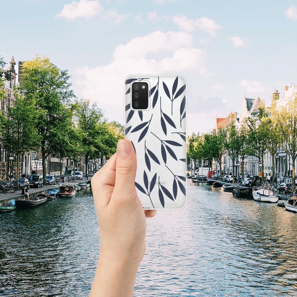 Samsung Galaxy A03S TPU Case Leaves Blue B2C Telecom