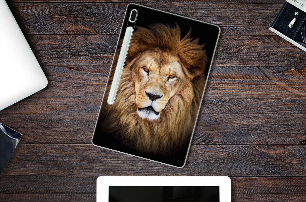 Samsung Galaxy Tab S7FE Back Case Leeuw - B2C Telecom