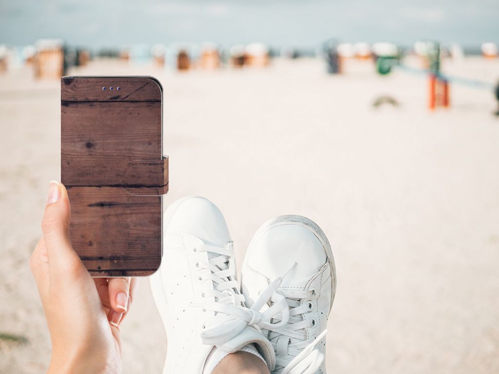Samsung Galaxy S10e Book Style Case Old Wood