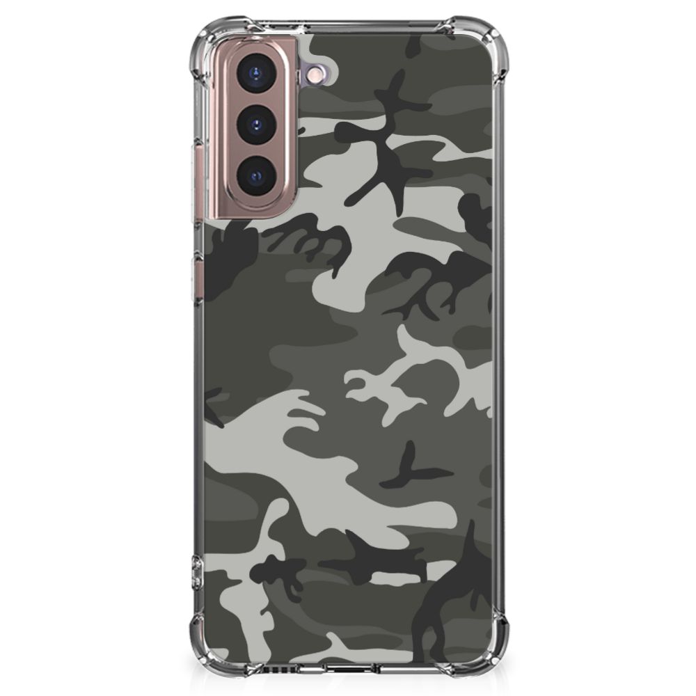 Samsung Galaxy S21 Plus Doorzichtige Silicone Hoesje Army Light B2C Telecom
