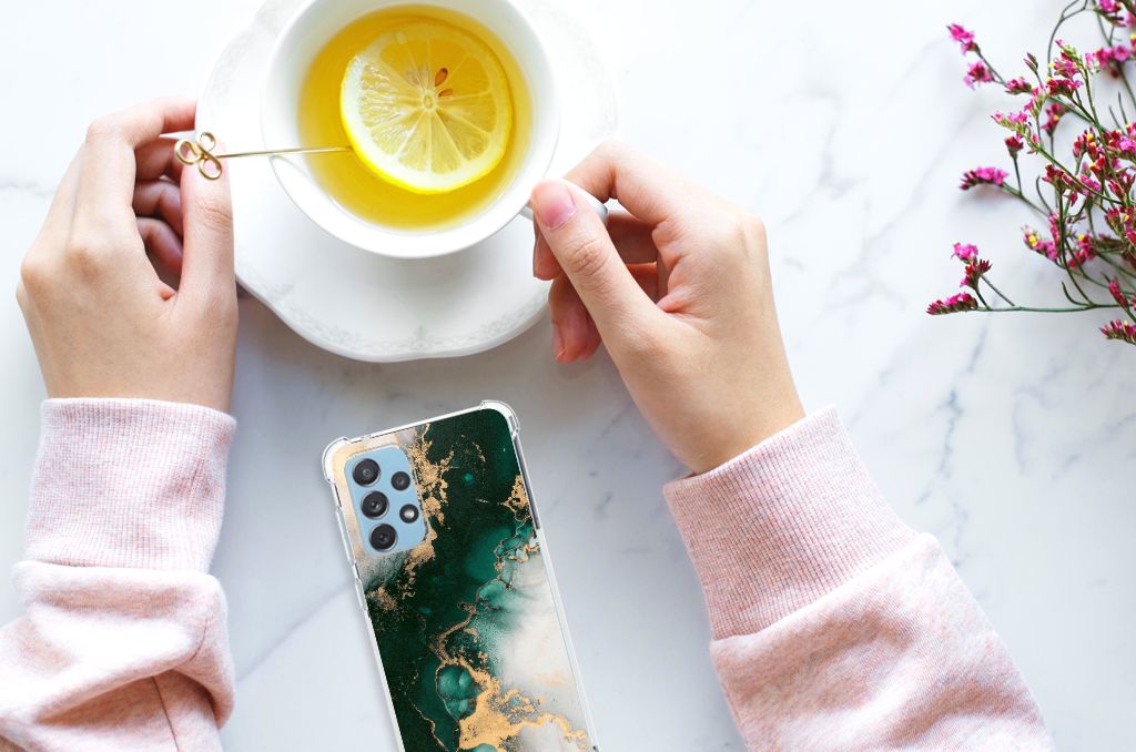 Anti-Shock Hoesje voor Samsung Galaxy A73 Marmer Groen B2C Telecom