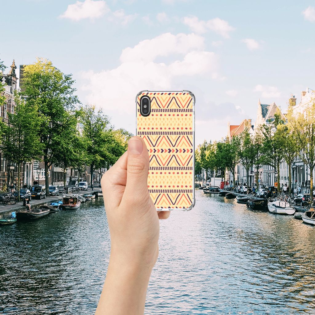 Apple iPhone X | Xs Doorzichtige Silicone Hoesje Aztec Yellow