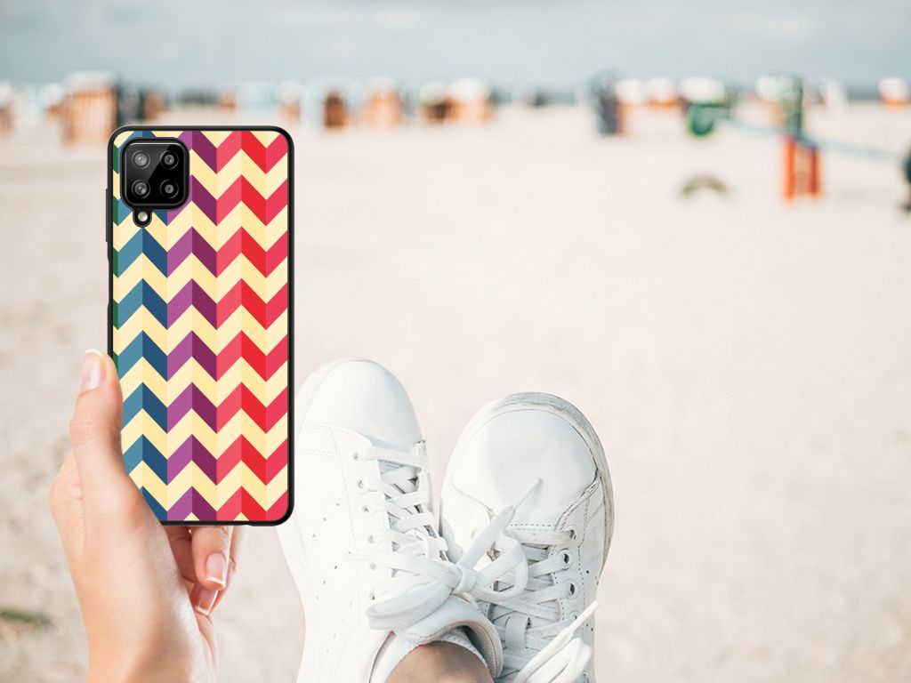 Samsung Galaxy A12 Back Case Zigzag Multi Color B2C Telecom
