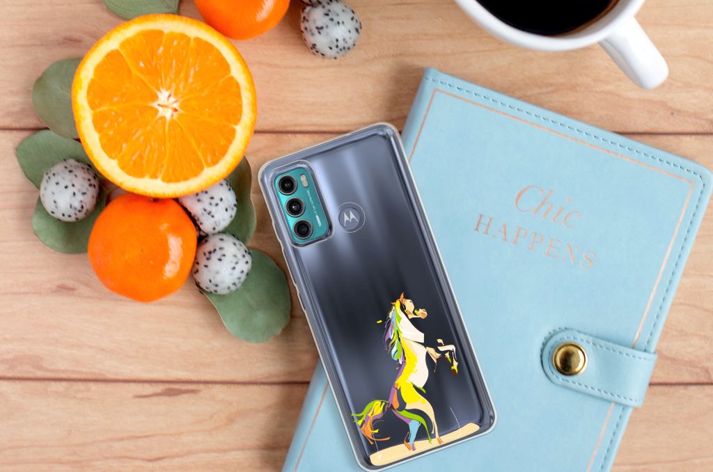 Motorola Moto G60 Telefoonhoesje met Naam Horse Color B2C Telecom
