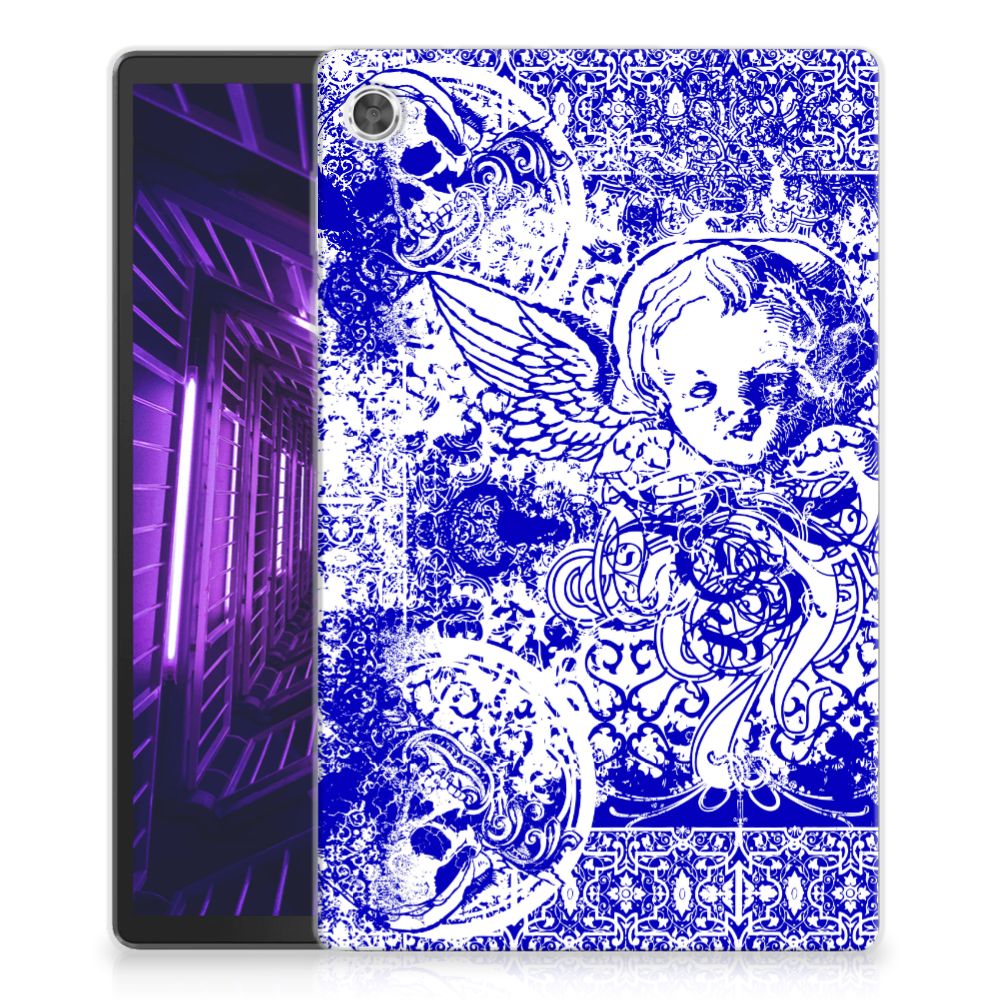Tablet BackCover Lenovo Tab M10 Plus Angel Skull Blauw - B2C Telecom