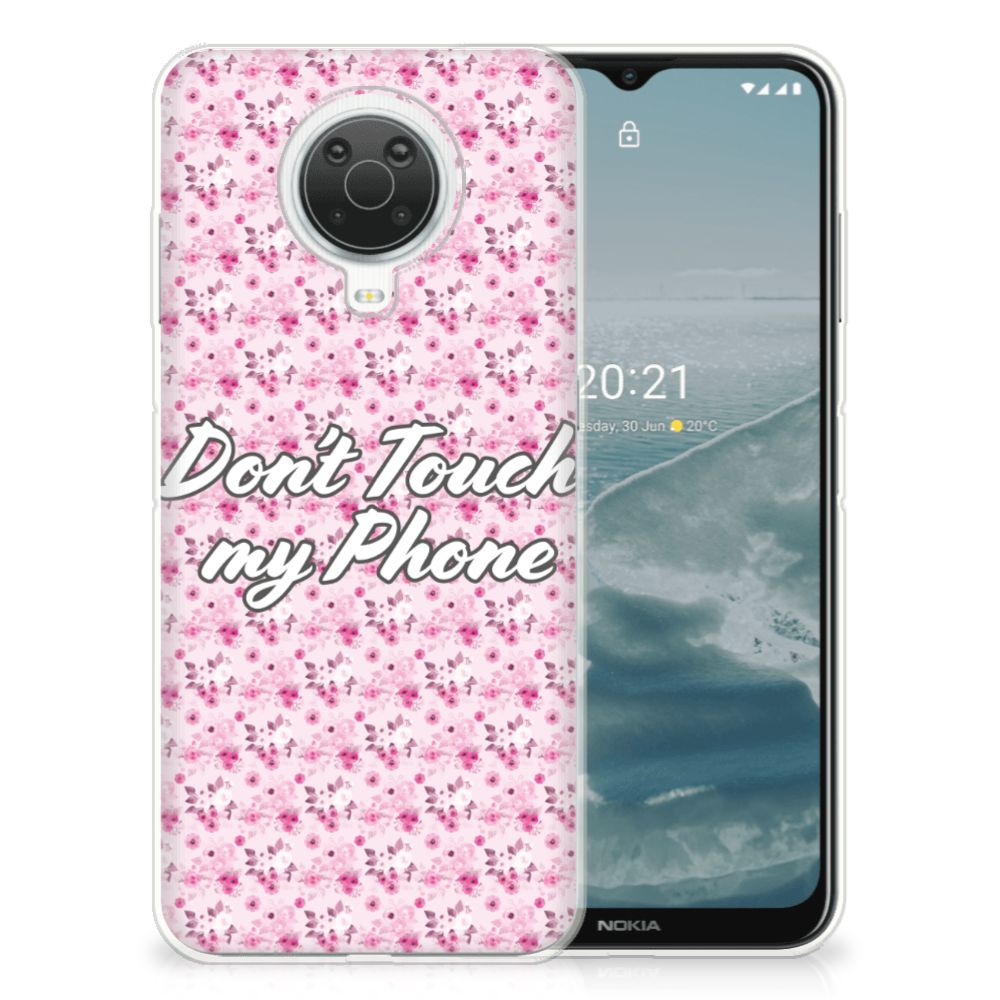 Nokia G20 | G10 Silicone-hoesje Flowers Pink DTMP