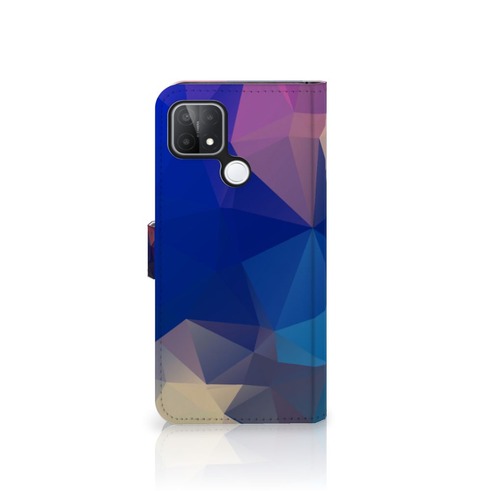 OPPO A15 Book Case Polygon Dark