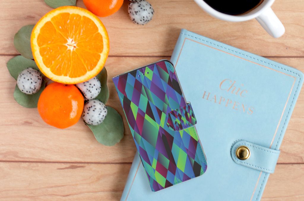 Samsung Galaxy S10e Book Case Abstract Green Blue