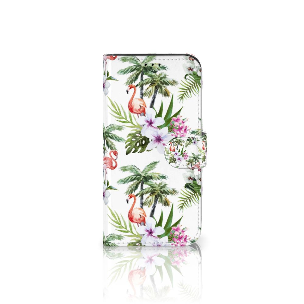 iPhone 13 Pro Telefoonhoesje met Pasjes Flamingo Palms
