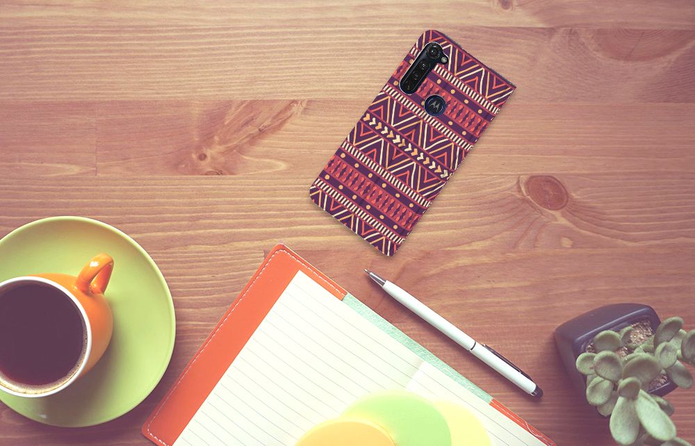 Motorola Moto G Pro Hoesje met Magneet Aztec Paars - B2C Telecom