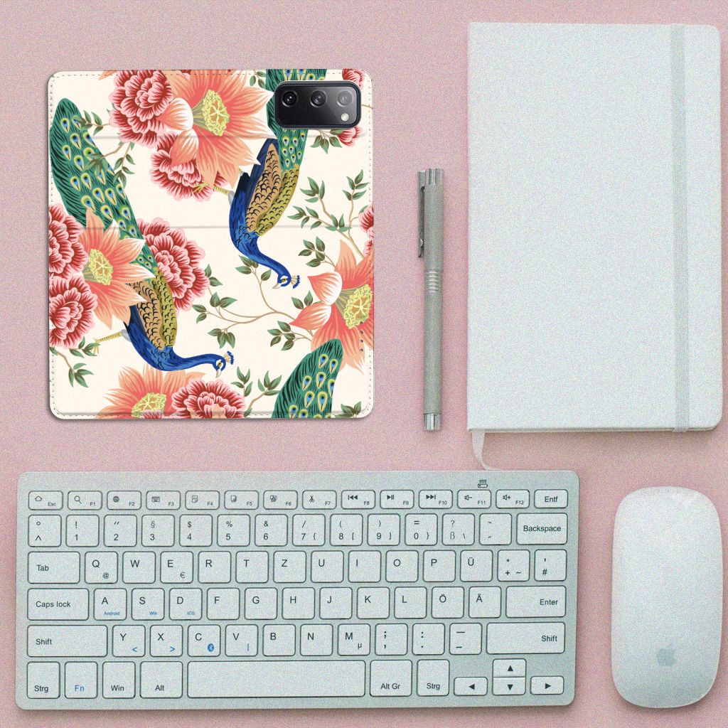 Hoesje maken voor Samsung Galaxy S20 FE Pink Peacock - B2C Telecom