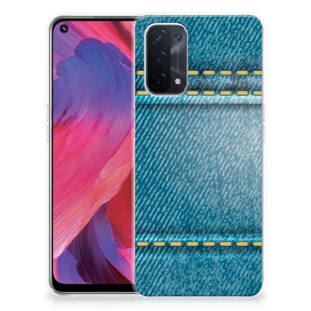 OPPO A93 5G Silicone Back Cover Jeans