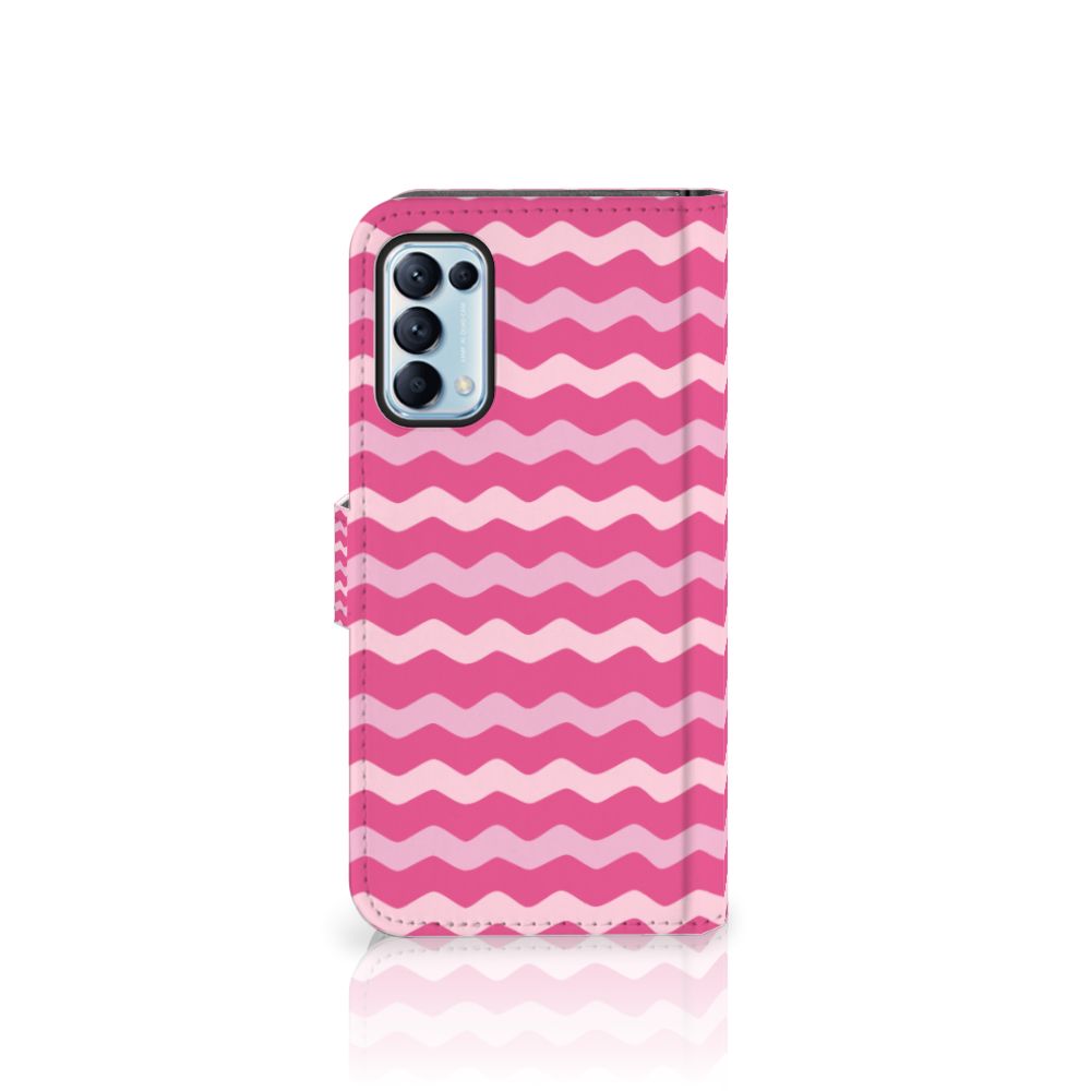 OPPO Find X3 Lite Telefoon Hoesje Waves Pink