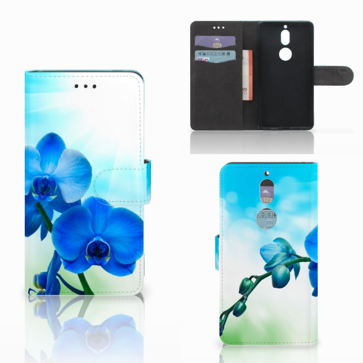 Nokia 7 Hoesje Orchidee Blauw - Cadeau voor je Moeder