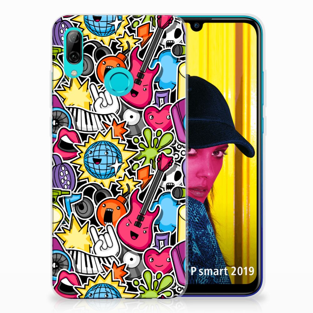 Huawei P Smart 2019 Silicone Back Cover Punk Rock