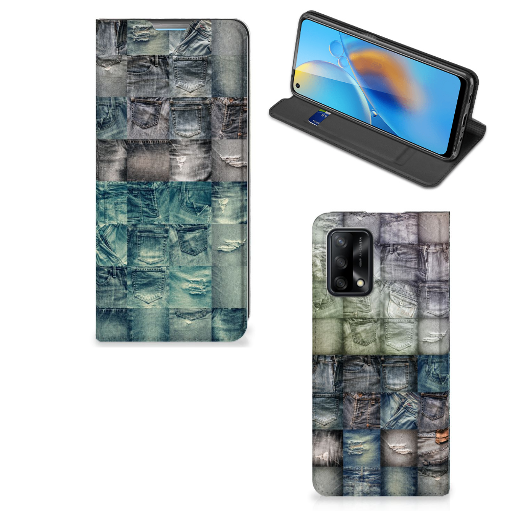 Hippe Standcase OPPO A74 4G Spijkerbroeken - B2C Telecom