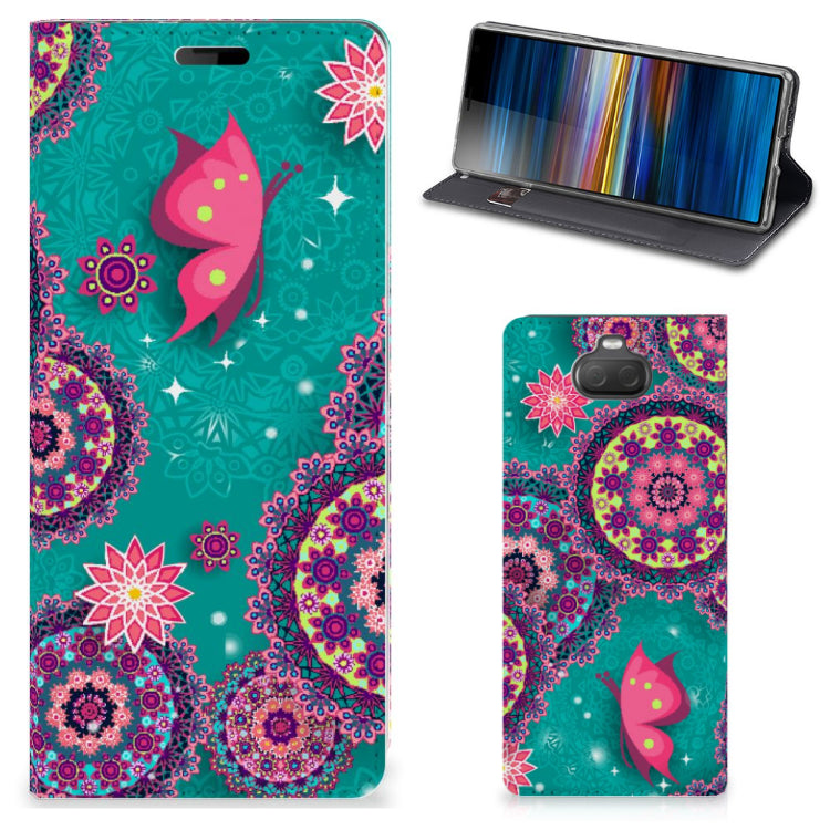 Sony Xperia 10 Bookcase Cirkels en Vlinders
