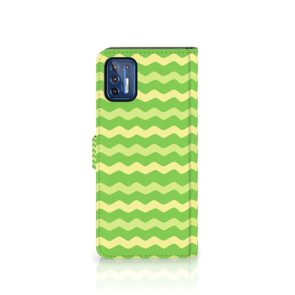 Motorola Moto G9 Plus Telefoon Hoesje Waves Green