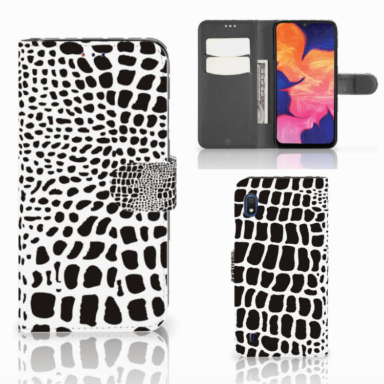 Samsung Galaxy A10 Telefoonhoesje met Pasjes Slangenprint