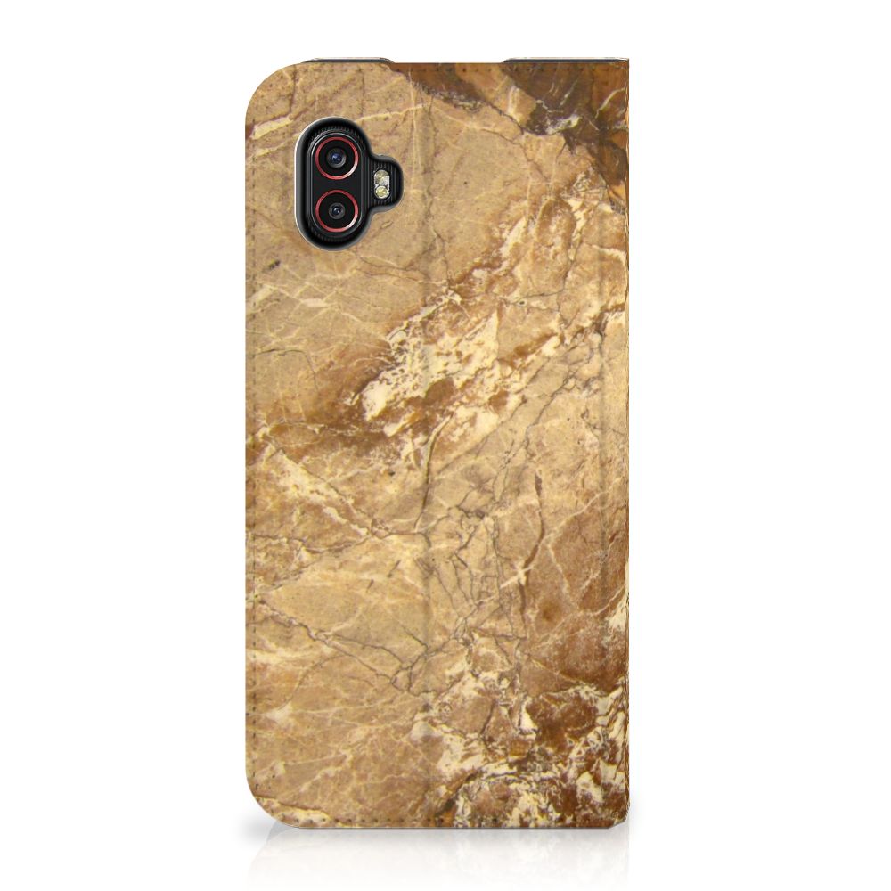 Samsung Galaxy Xcover 6 Pro Standcase Marmer Creme - B2C Telecom