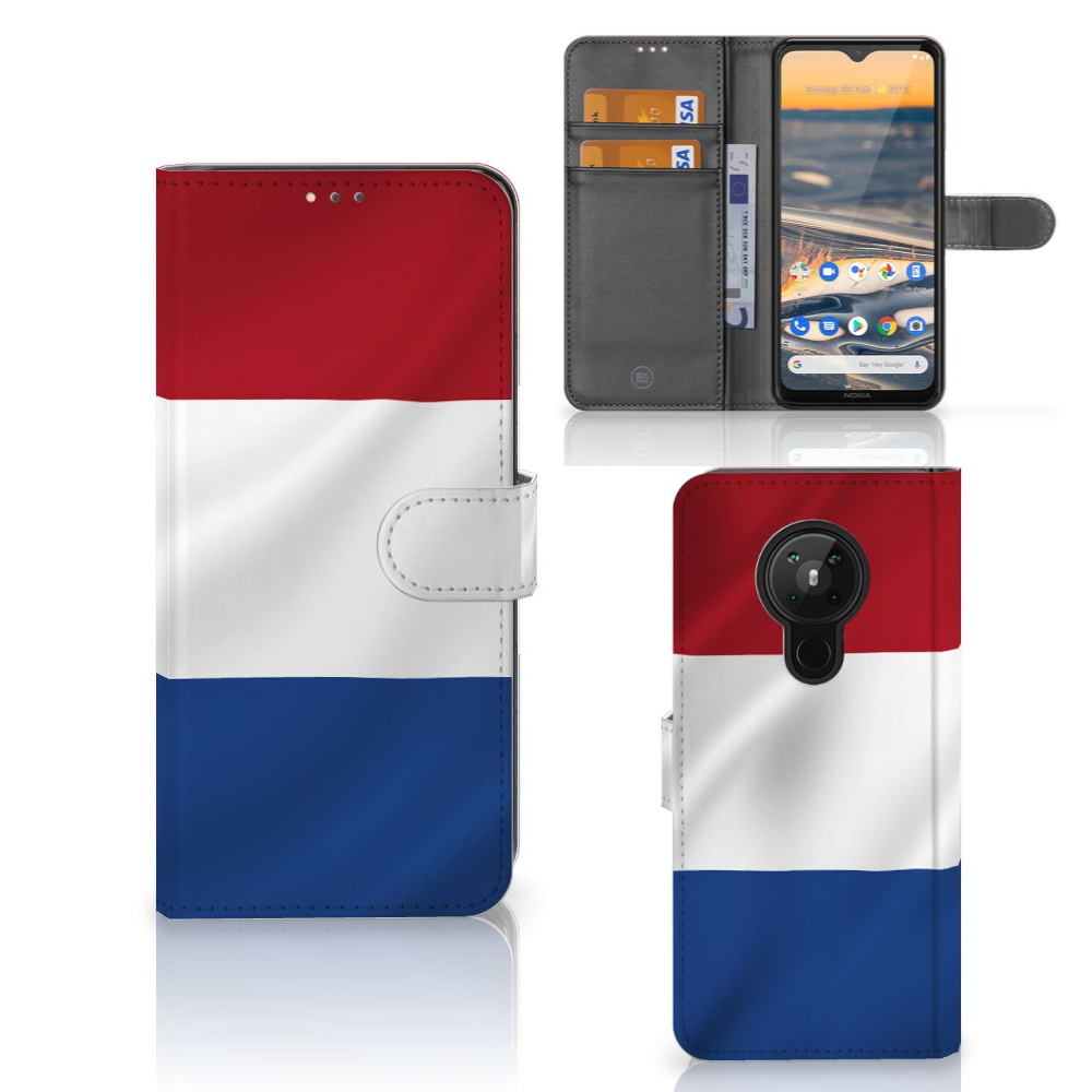 Nokia 5.3 Bookstyle Case Nederlandse Vlag
