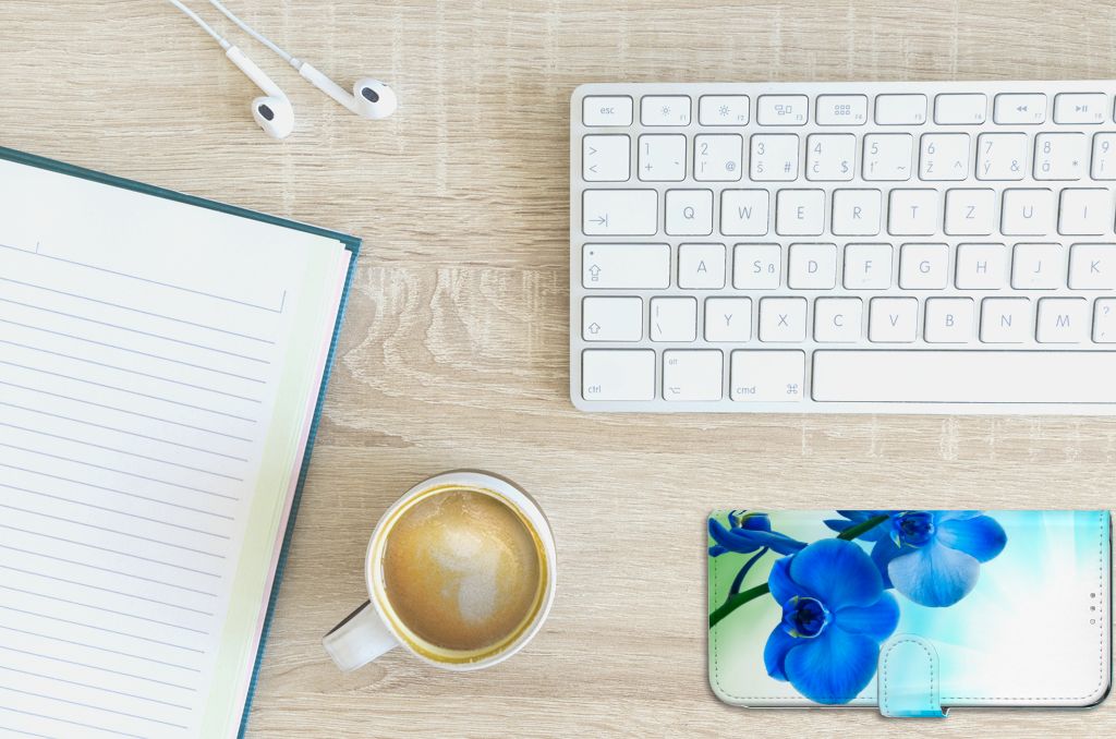 OnePlus Nord N100 Hoesje Orchidee Blauw - Cadeau voor je Moeder
