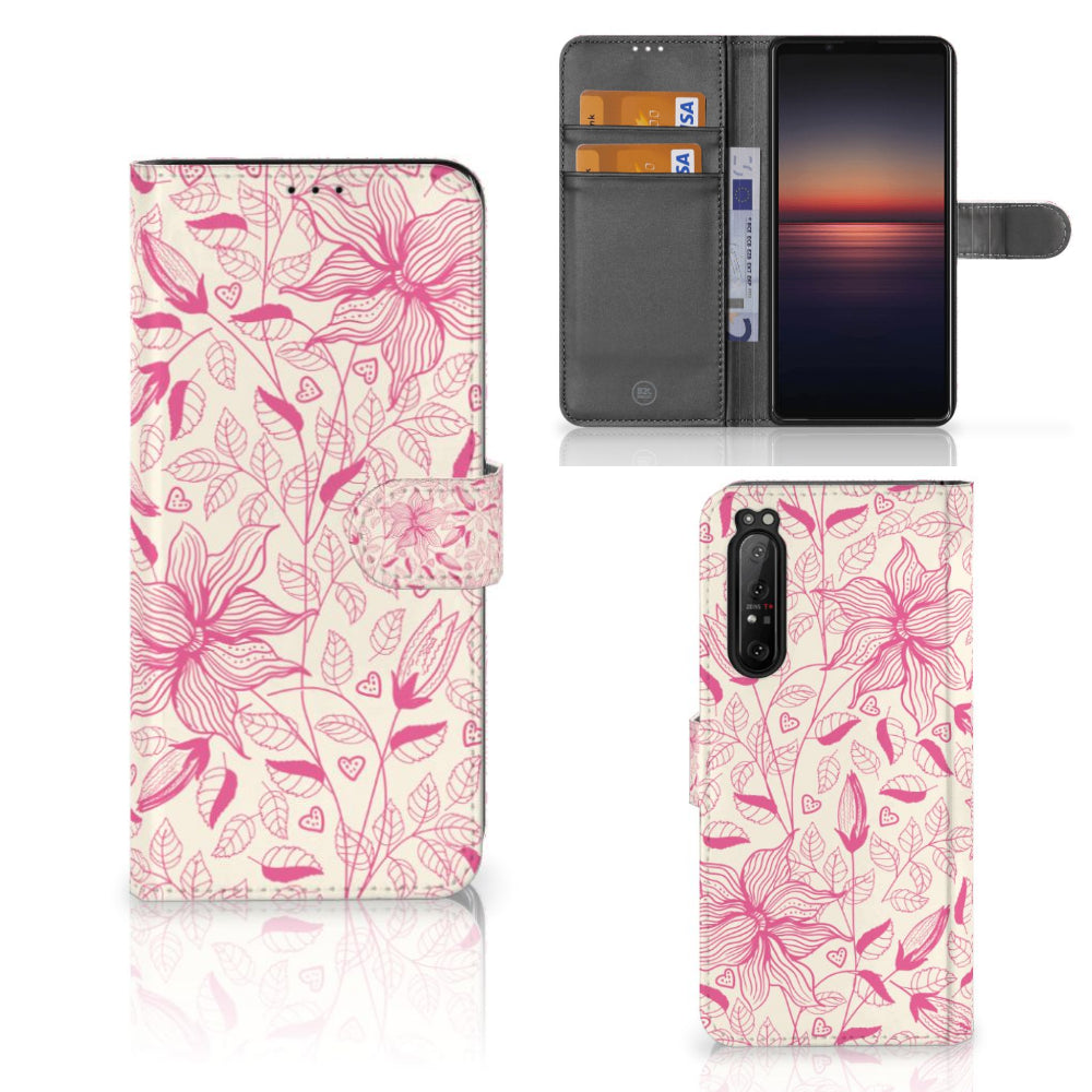 Sony Xperia 1 II Hoesje Pink Flowers