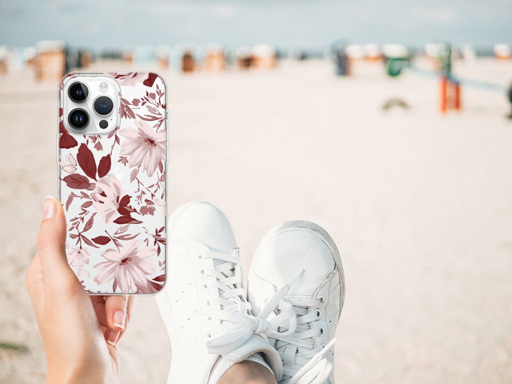 Hoesje maken iPhone 14 Pro Max Watercolor Flowers B2C Telecom