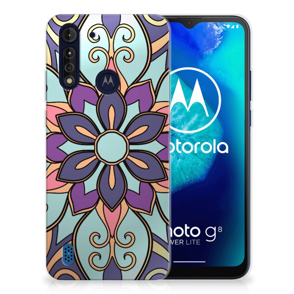 Motorola Moto G8 Power Lite TPU Case Purple Flower B2C Telecom