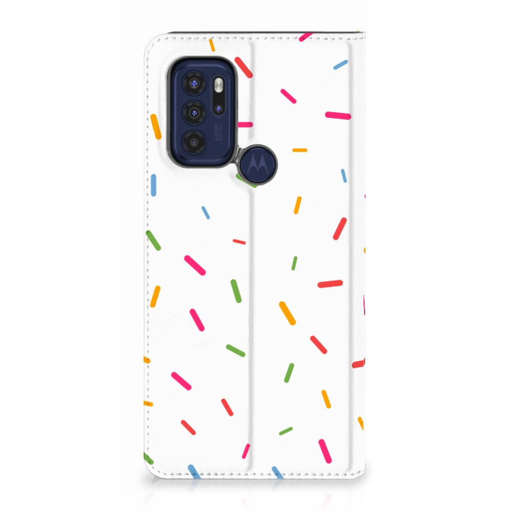 Motorola Moto G60s Flip Style Cover Donut Roze - B2C Telecom