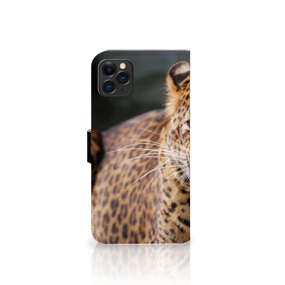 Apple iPhone 11 Pro Max Telefoonhoesje met Pasjes Luipaard