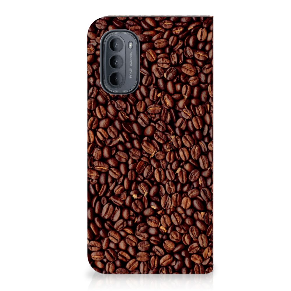 Motorola Moto G31 | G41 Flip Style Cover Koffiebonen - B2C Telecom