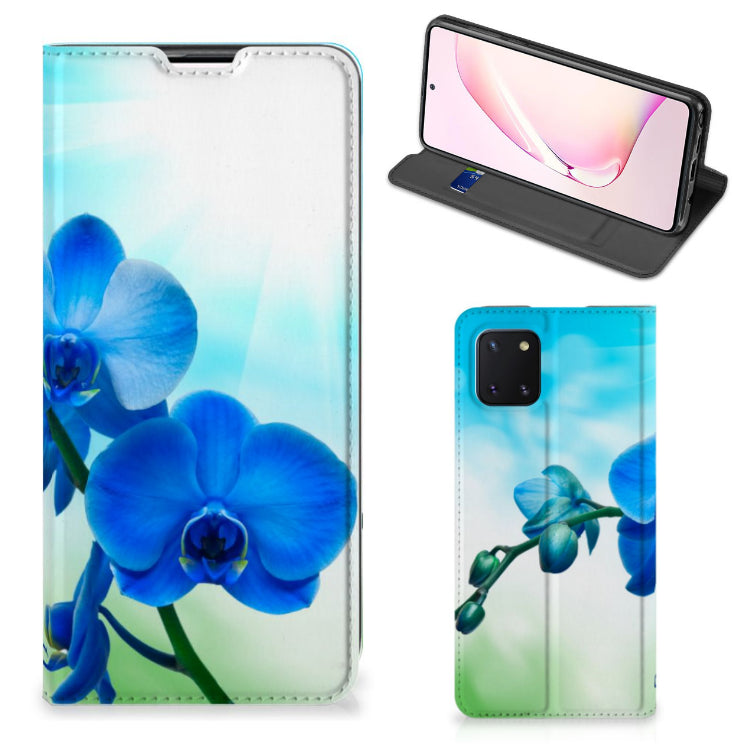 Samsung Galaxy Note 10 Lite Smart Cover Orchidee Blauw - Cadeau voor je Moeder