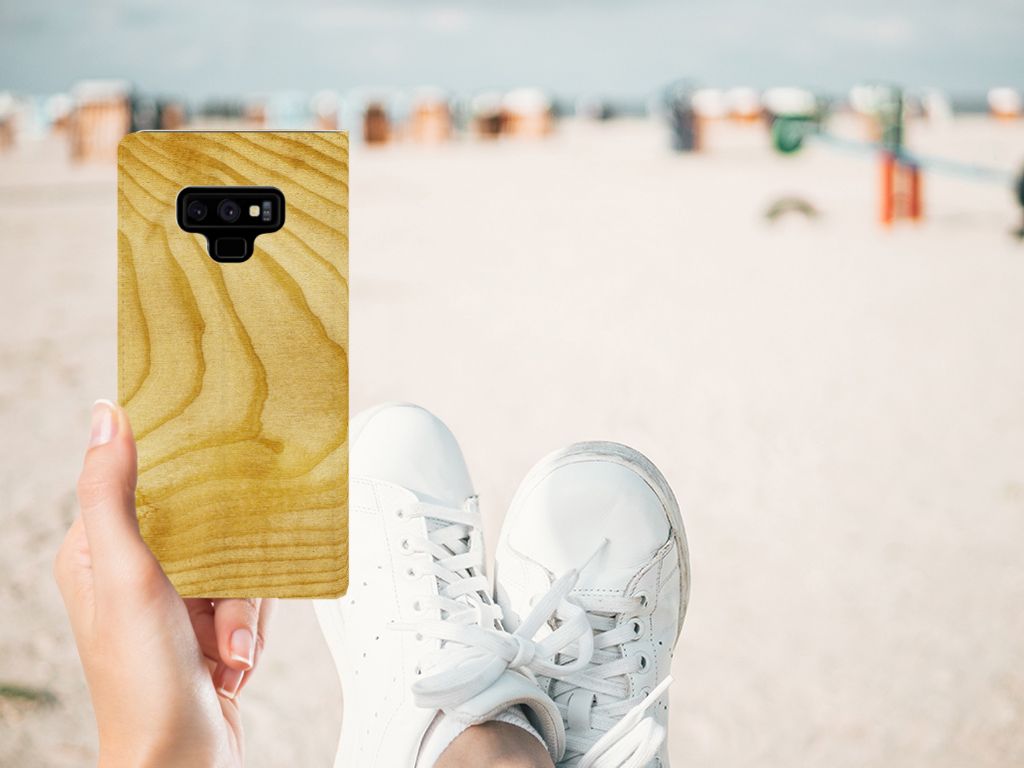 Samsung Galaxy Note 9 Book Wallet Case Licht Hout