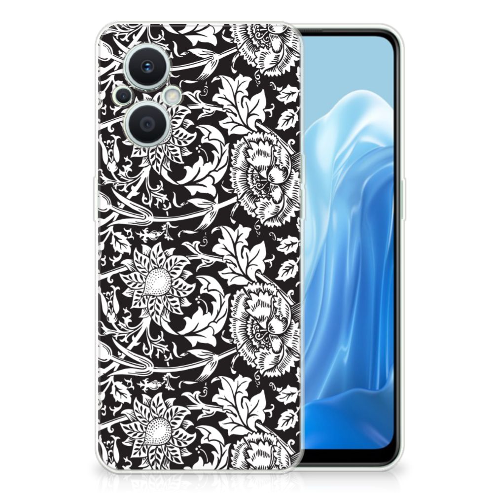 OPPO Reno8 Lite TPU Case Black Flowers B2C Telecom
