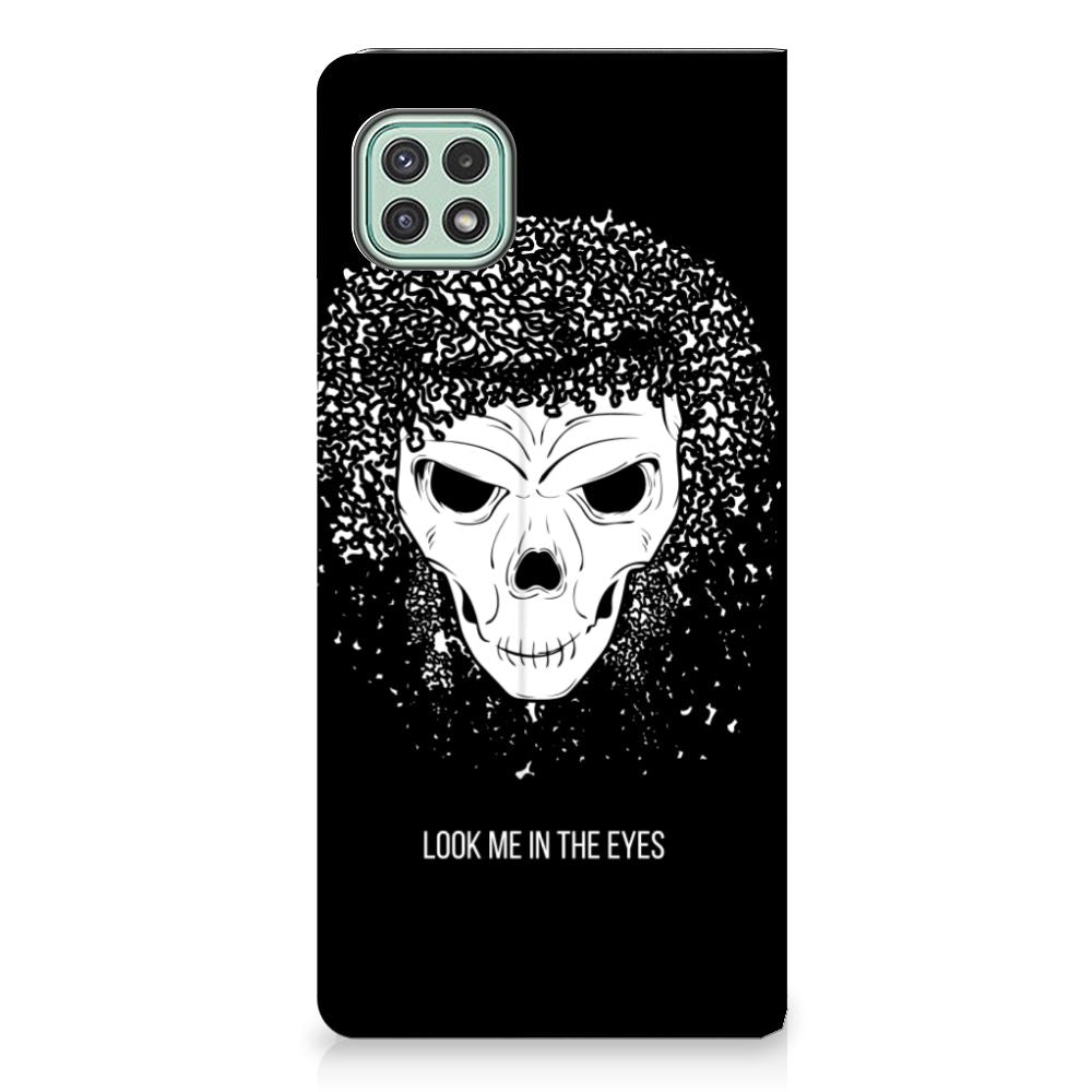 Mobiel BookCase Samsung Galaxy A22 5G Skull Hair - B2C Telecom