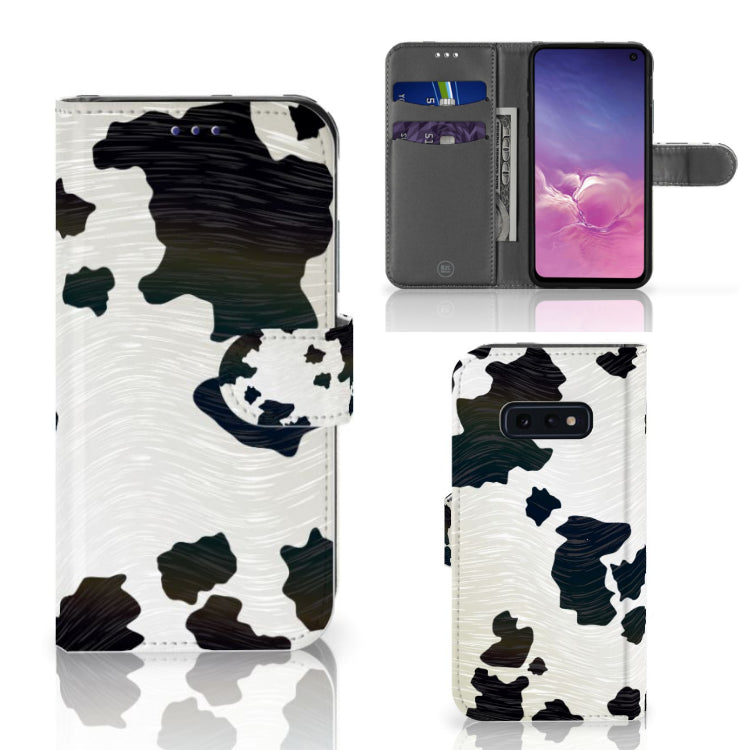 Samsung Galaxy S10e Telefoonhoesje met Pasjes Koeienvlekken