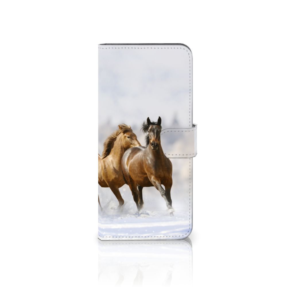Motorola Edge 20 Lite Telefoonhoesje met Pasjes Paarden