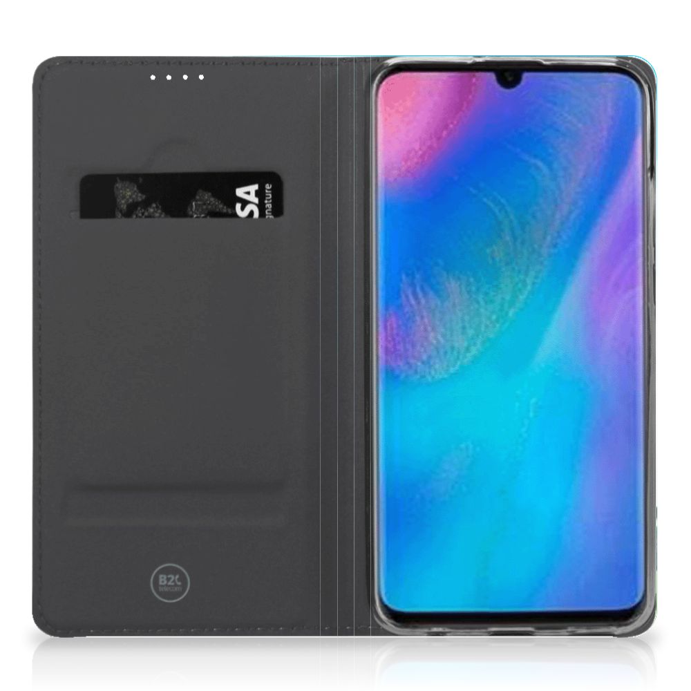 Huawei P30 Lite New Edition Smart Cover Orchidee Blauw - Cadeau voor je Moeder