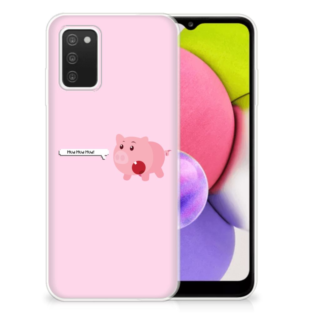 Samsung Galaxy A03S Telefoonhoesje met Naam Pig Mud B2C Telecom