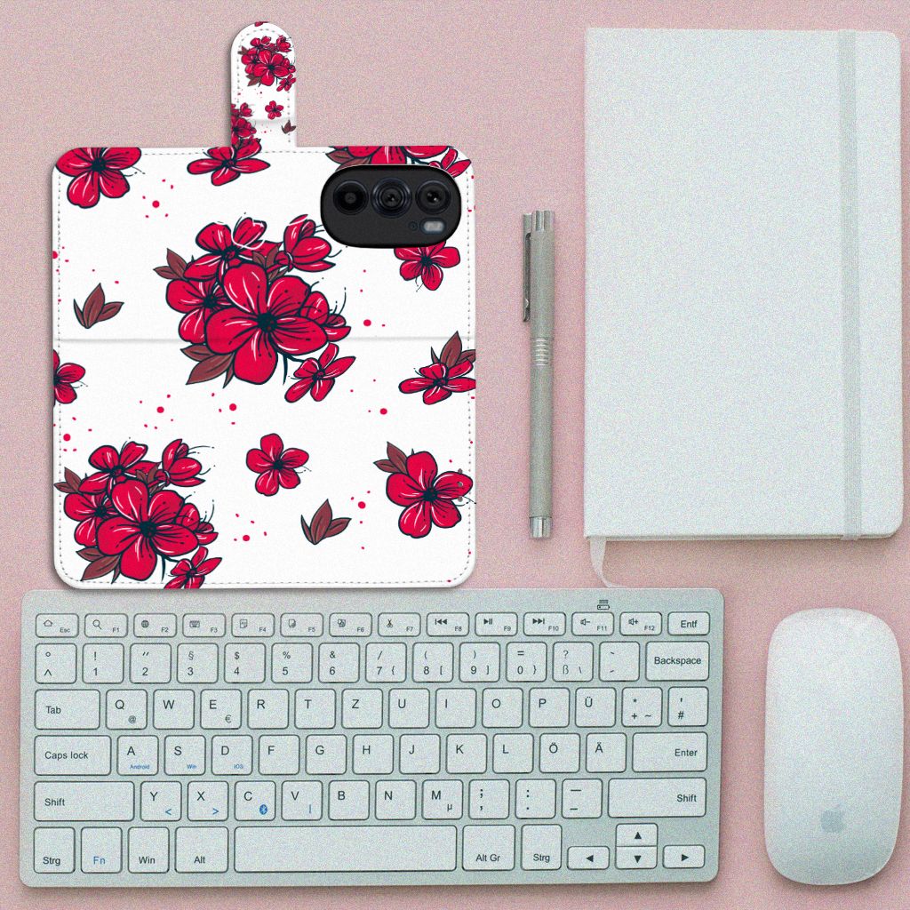 Motorola Edge 30 Pro Hoesje Blossom Red