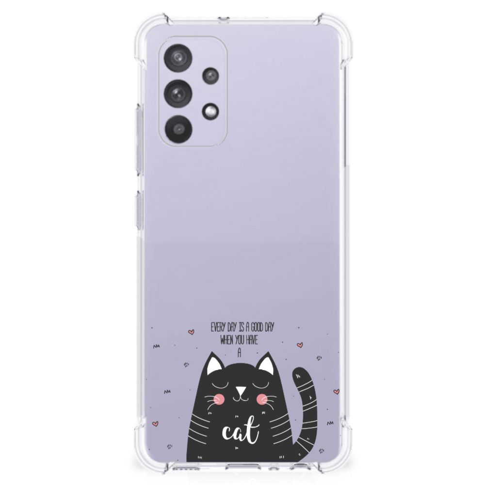 Samsung Galaxy A32 4G | A32 5G Enterprise Editie Stevig Bumper Hoesje Cat Good Day B2C Telecom