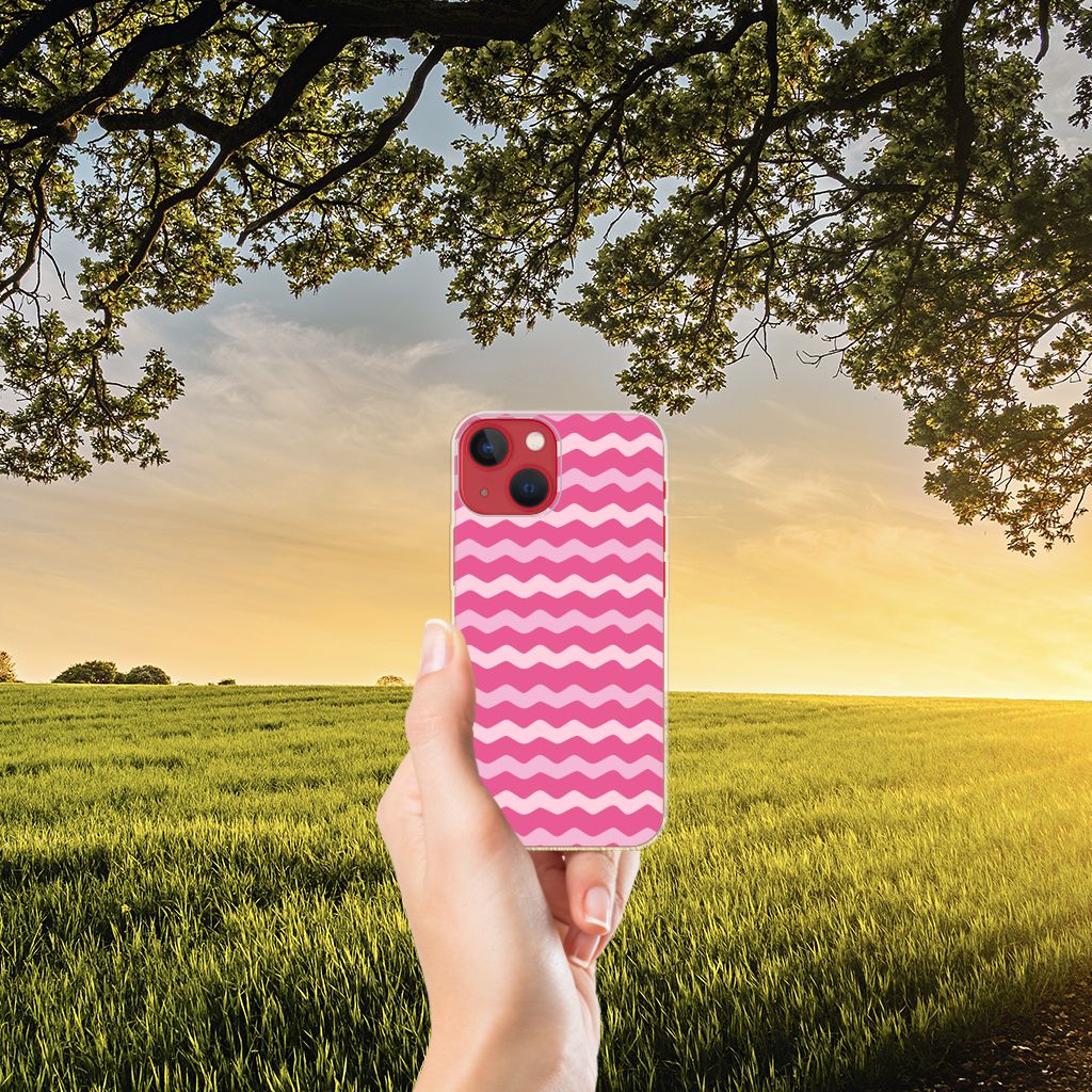 Apple iPhone 13 TPU bumper Waves Pink B2C Telecom