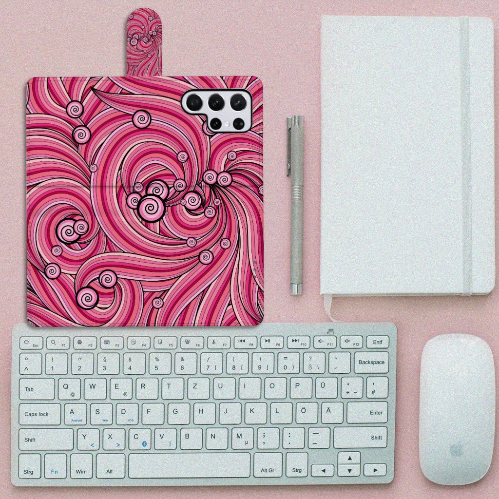 Samsung Galaxy S22 Ultra Hoesje Swirl Pink